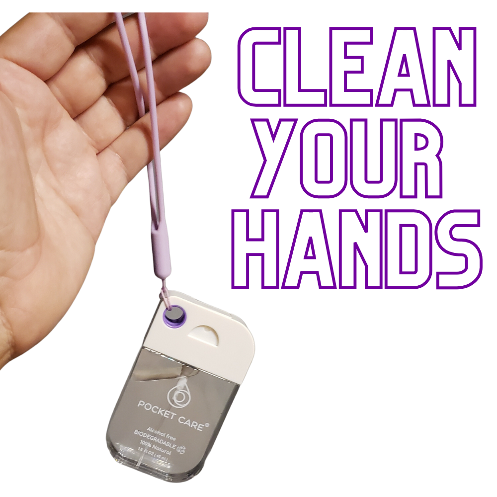 Pocket Care | KIT Desinfectante Spray - Sin Alcohol | 45ml - NEUTRO | Antibacterial Spray de Bolsillo Orgánico + REFILL 200ml | Sanitizante para Manos | Hand Sanitizer 100% Natural
