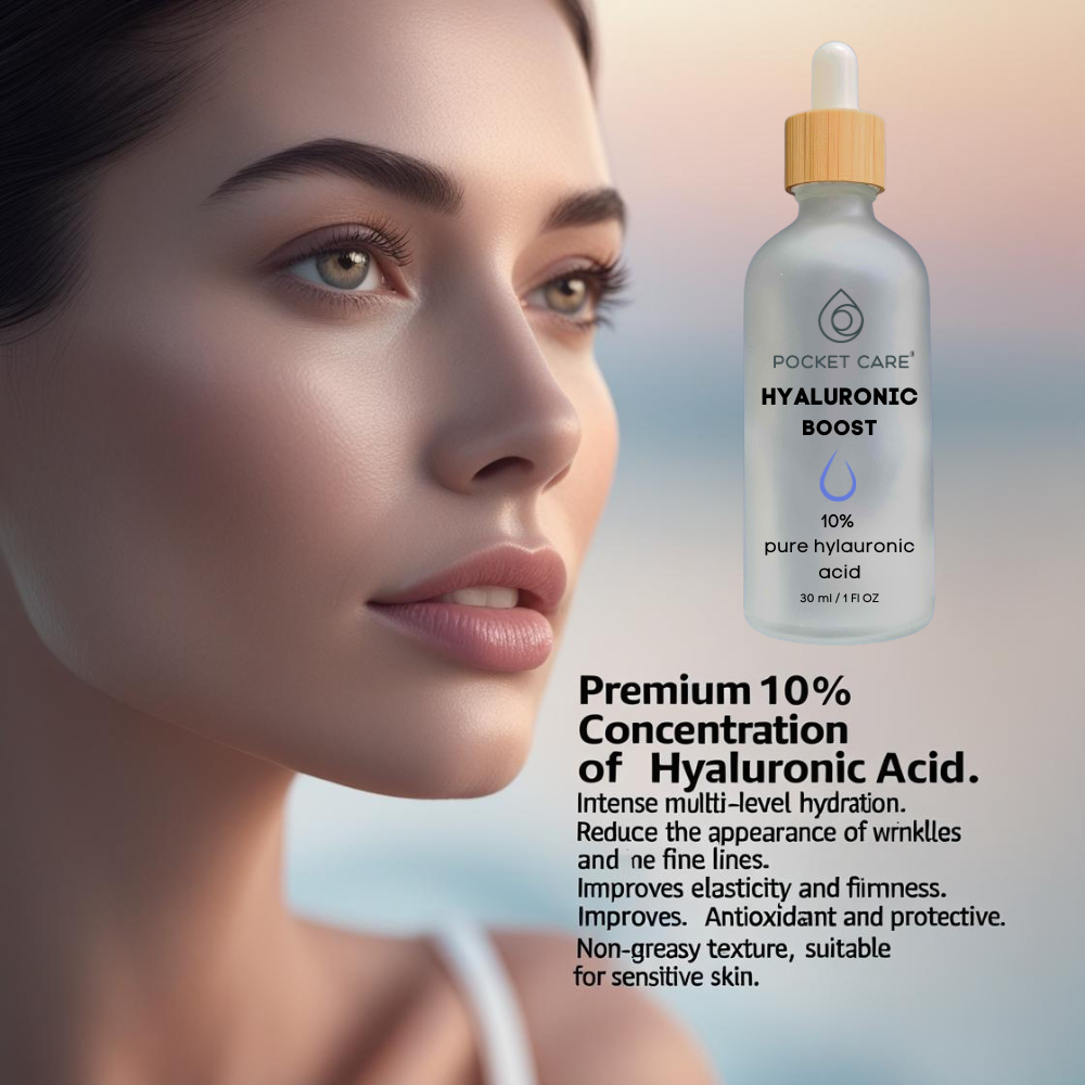 Serum Facial Ácido Hialurónico 10% Puro - Con Colágeno y Elastina - Hidrata, Reduce Arrugas y Líneas de Expresión - Antienvejecimiento - Vegano - 30 ml