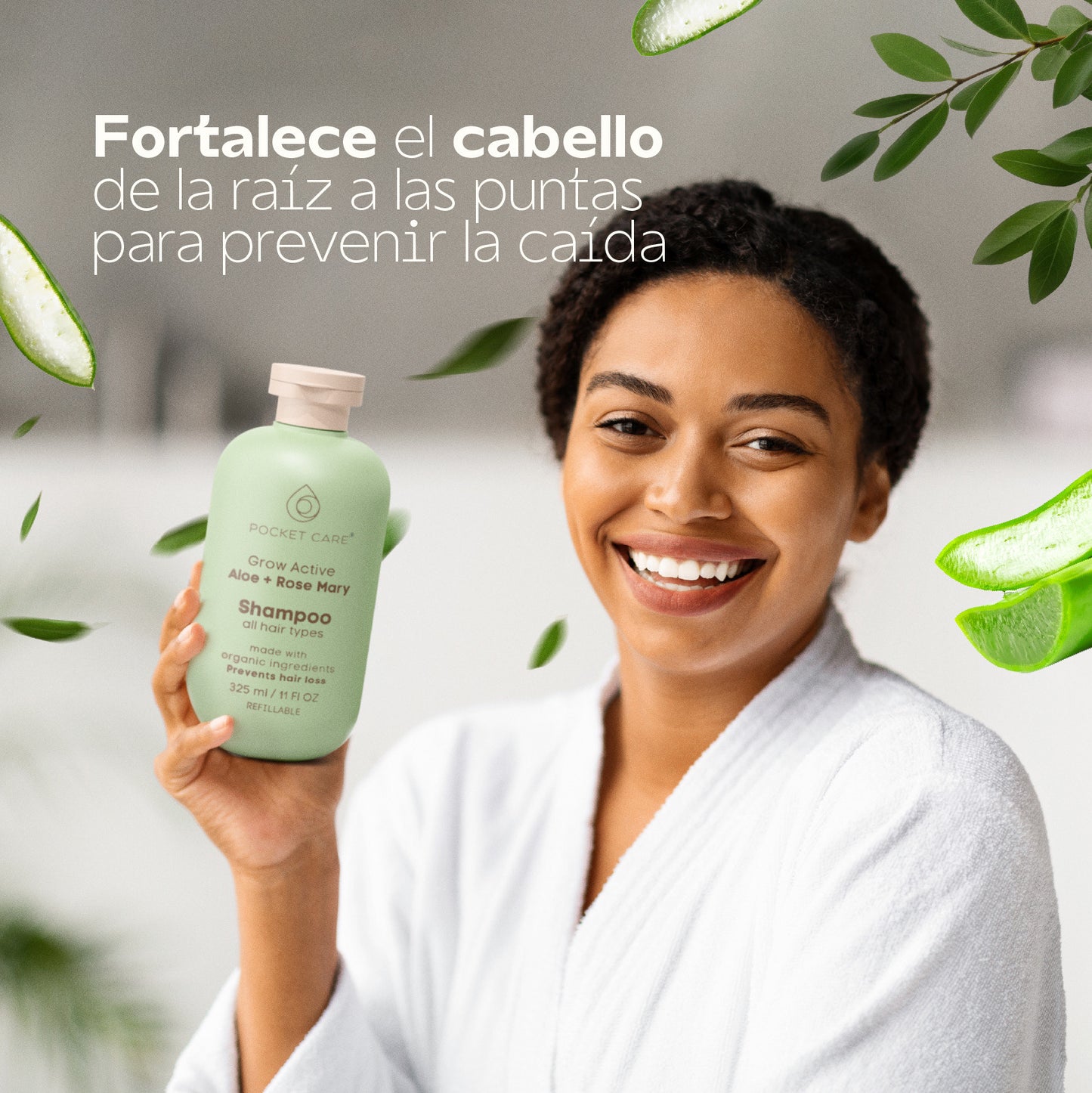 4 pza Shampoo artesanal Organico Revitalizante de Sábila, Verbena, Romero y Espinosilla - Hidratación Profunda y Brillo Saludable 325ml.