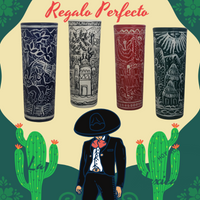 4 Vasos de Tequileros Pintados a Mano: El Toque Perfecto para tus Reuniones, Arte en Cada Sorbo: Vasos de Tequila Únicos y Hechos a Mano de cuatro colores diferentes