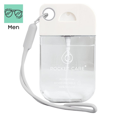 Desinfectante Spray Sport Perfume - Sin Alcohol 45ml - Antibacterial Spray de Bolsillo Orgánico | Sanitizante para Manos - Hand Sanitizer | Aroma Men - 100% Natural.