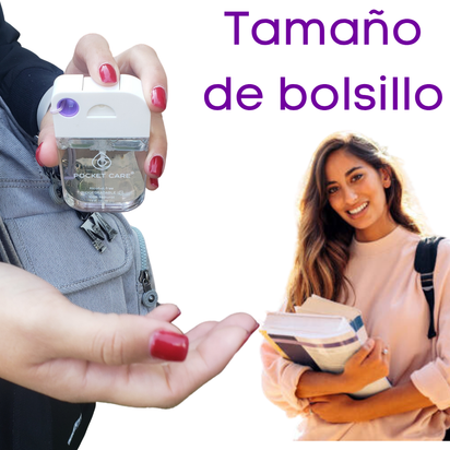 Pocket Care | KIT Desinfectante Spray - Sin Alcohol | 45ml - NEUTRO | Antibacterial Spray de Bolsillo Orgánico + REFILL 200ml | Sanitizante para Manos | Hand Sanitizer 100% Natural