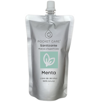 Pocket Care | Desinfectante Spray - Sin Alcohol | REFILL 200ml - MENTA | Antibacterial Spray de Bolsillo Orgánico | Sanitizante para Manos - Hand Sanitizer | 100% Natural