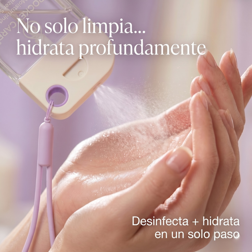 Kit Sanitizante Spray Sin Alcohol 45ml + Refill 250ml — Aroma Verbena | Pocket Care