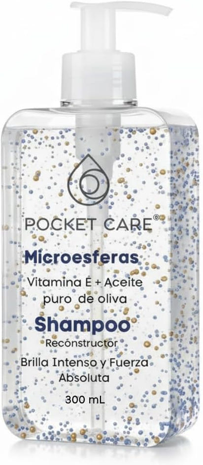 Shampoo Orgánico con Vitamina E antioxidantes y Aceite de Oliva– Microesferas Nutritivas, Brillo y Suavidad – Fórmula Libre de Sulfatos 300 ml