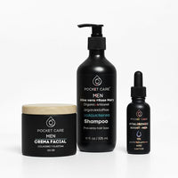 Rutina Esencial 3-en-1 para el cuidado de  tu Piel y Cabello (shampoo + Crema Facial + Serum)