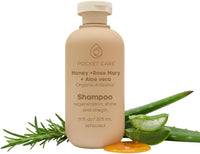 Kit con 2 Shampoos Orgánicos de Miel, Aloe Vera y Romero - Reparador Intenso para Cabello Dañado - Hidratación Natural, Anticaída y Crecimiento - Sin Sulfatos, Parabenos ni Siliconas - 100% Natural y Vegano 325ml