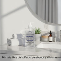 Shampoo Orgánico con Vitamina E antioxidantes y Aceite de Oliva– Microesferas Nutritivas, Brillo y Suavidad – Fórmula Libre de Sulfatos 300 ml