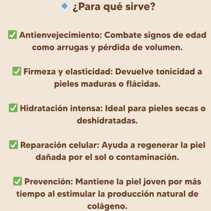 Crema Facial Regeneradora con Elastina y Colágeno – Anti-Edad, Hidratación Profunda y Reducción de Arrugas – 100% Natural y Orgánica – Piel Firme y Radiante – Sin Parabenos ni Sulfatos | 100 GR