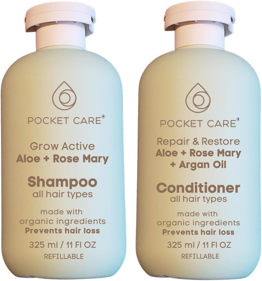 Kit Shampoo + Acondicionador orgánico a base de aloe vera - (Kit Shampoo + Acondicionador, Aloe vera).