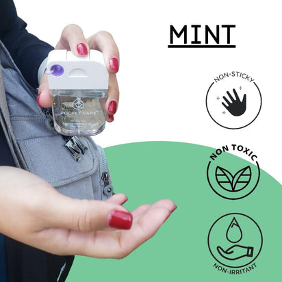 Desinfectante Spray  orgánico aroma MENTA- Sin Alcohol 45ml  Antibacterial Spray de Bolsillo Orgánico | Sanitizante para Manos - Hand Sanitizer |  100% Natural