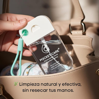 kit con 3 Desinfectantes Spray - Sin Alcohol 45ml - Antibacterial Spray de Bolsillo Orgánico, Sanitizante para Manos - Hand Sanitizer - 100% Natural