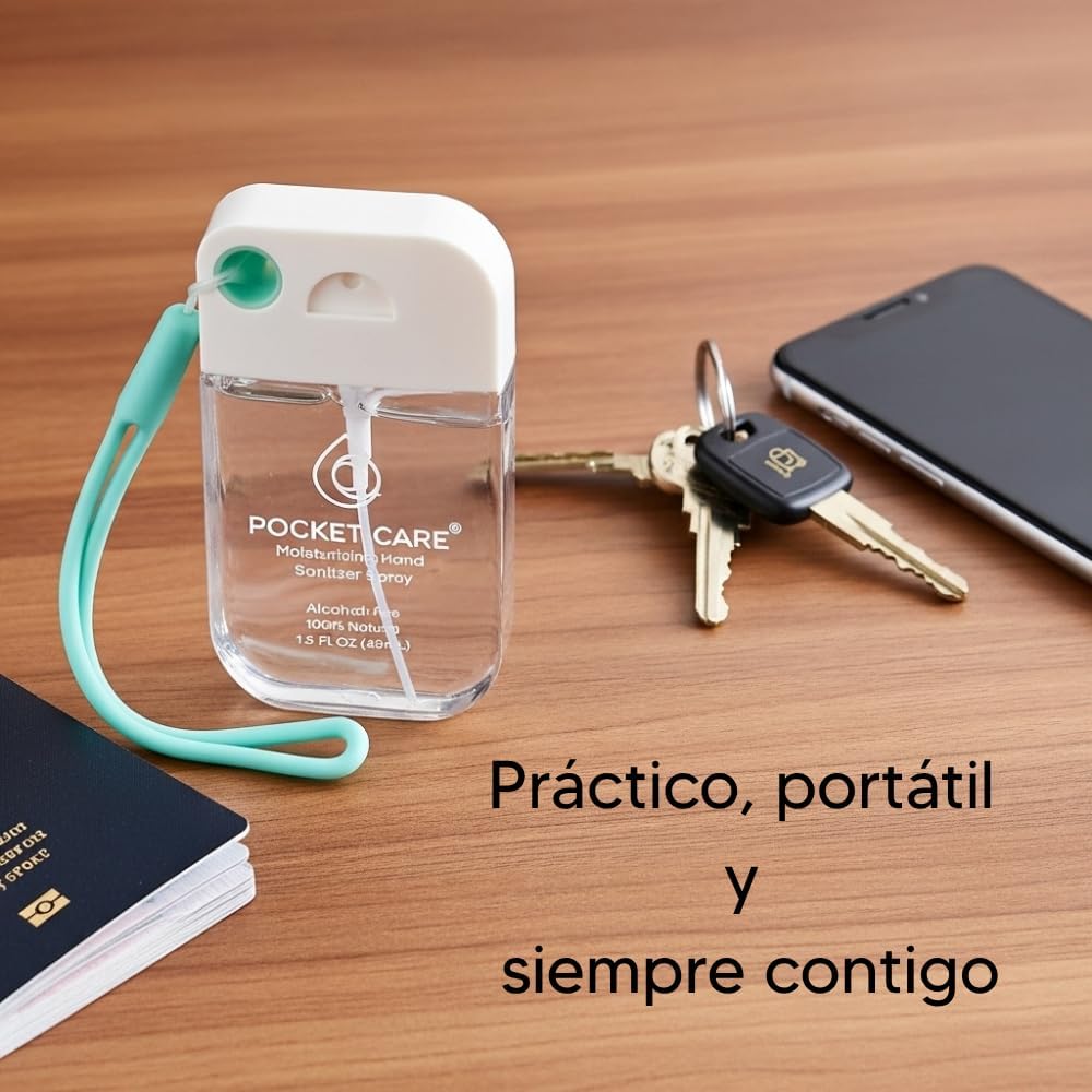 kit con 3 Desinfectantes Spray - Sin Alcohol 45ml - Antibacterial Spray de Bolsillo Orgánico, Sanitizante para Manos - Hand Sanitizer - 100% Natural