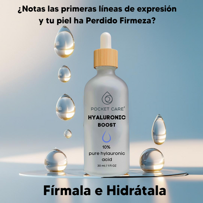 Serum Facial Ácido Hialurónico 10% Puro - Con Colágeno y Elastina - Hidrata, Reduce Arrugas y Líneas de Expresión - Antienvejecimiento - Vegano - 30 ml