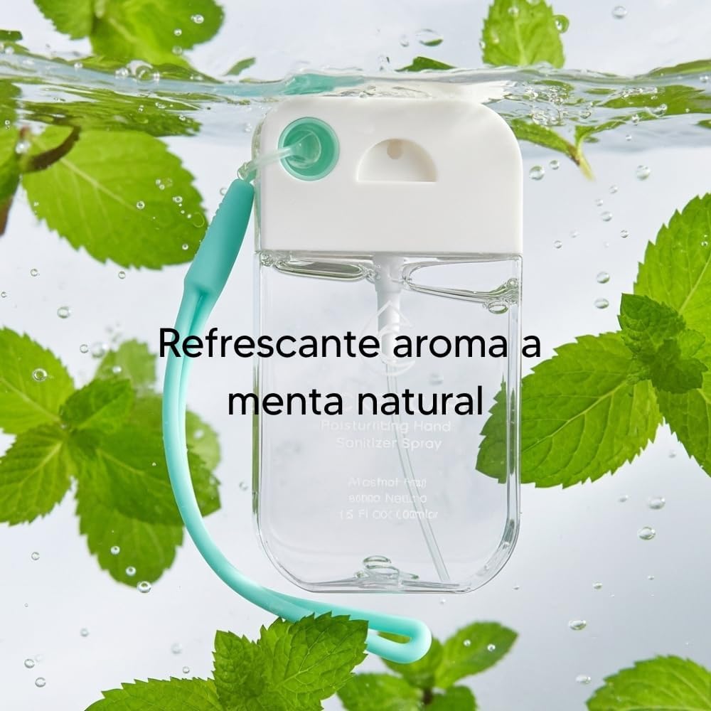 kit con 3 Desinfectantes Spray - Sin Alcohol 45ml - Antibacterial Spray de Bolsillo Orgánico, Sanitizante para Manos - Hand Sanitizer - 100% Natural
