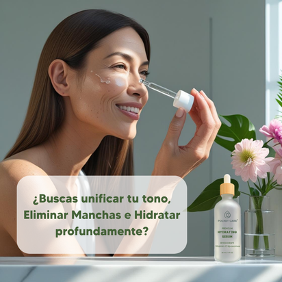 Suero Facial con Vitamina C LIPOSOMADA + Ácido Hialurónico | Máxima Absorción y Estabilidad | Ilumina, Uniforma el Tonoy Combate Manchas | Antioxidante Potente | Con Colágeno y Aloe Vera | 30 ml