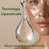 Suero Facial con Vitamina C LIPOSOMADA + Ácido Hialurónico | Máxima Absorción y Estabilidad | Ilumina, Uniforma el Tonoy Combate Manchas | Antioxidante Potente | Con Colágeno y Aloe Vera | 30 ml