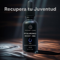Suero Facial para Hombre - Ácido Hialurónico 10% Puro - Hidratación Profunda y Antiedad - Reduce Arrugas y Líneas de Expresión - Con Colágeno y Vitamina E - Textura Ligera No Grasa - 30 ml