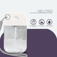 Desinfectante Spray - Sin Alcohol 45ml - NEUTRO  Antibacterial Spray de Bolsillo Orgánico Sanitizante para Manos - Hand Sanitizer Sin Perfume - 100% Natural