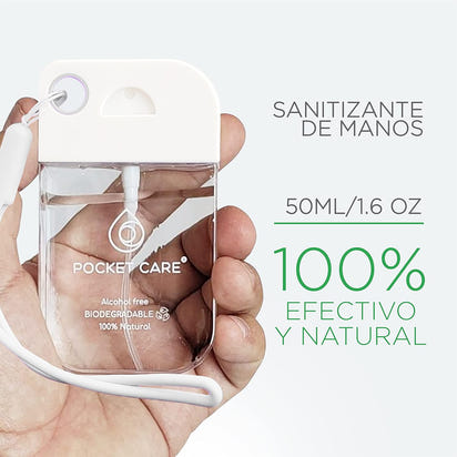 Desinfectante Spray Sport Perfume - Sin Alcohol 45ml - Antibacterial Spray de Bolsillo Orgánico | Sanitizante para Manos - Hand Sanitizer | Aroma Men - 100% Natural.