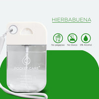 Spray desinfectante Sin Alcohol con45ml aroma HIERBABUENA | Antibacterial Spray de Bolsillo Orgánico | Sanitizante para Manos - Hand Sanitizer | 100% Natural.