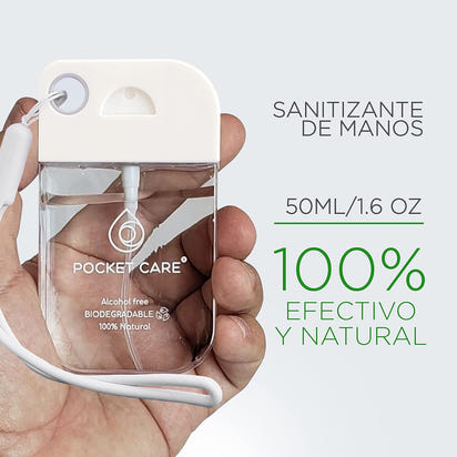 Spray desinfectante Sin Alcohol con45ml aroma HIERBABUENA | Antibacterial Spray de Bolsillo Orgánico | Sanitizante para Manos - Hand Sanitizer | 100% Natural.