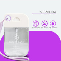 Desinfectante Spray Verbena - Sin Alcohol | 45ml | Antibacterial Spray de Bolsillo Orgánico | Sanitizante para Manos - Hand Sanitizer |Aroma Verbena 100% Natural
