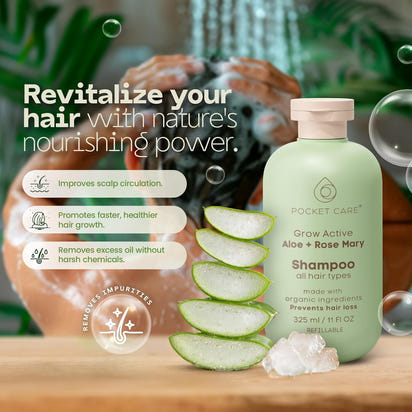 Kit con 2 Shampoos artesanales; Orgánico Revitalizante de Sábila, Verbena, Romero y Espinosilla - Hidratación Profunda y Brillo Saludable 325ml cada uno