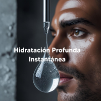Suero Facial para Hombre - Ácido Hialurónico 10% Puro - Hidratación Profunda y Antiedad - Reduce Arrugas y Líneas de Expresión - Con Colágeno y Vitamina E - Textura Ligera No Grasa - 30 ml