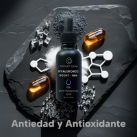 Suero Facial para Hombre - Ácido Hialurónico 10% Puro - Hidratación Profunda y Antiedad - Reduce Arrugas y Líneas de Expresión - Con Colágeno y Vitamina E - Textura Ligera No Grasa - 30 ml