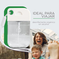 Desinfectante Spray Sport Perfume - Sin Alcohol 45ml - Antibacterial Spray de Bolsillo Orgánico | Sanitizante para Manos - Hand Sanitizer | Aroma Men - 100% Natural.