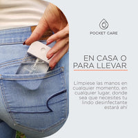 Pocket Care Naranja Citric Desinfectante Spray 45ml - con Liston Gris | Antibacterial Spray de Bolsillo Orgánico | Sanitizante para Manos y Superficies - Hand Sanitizer 100% Natural