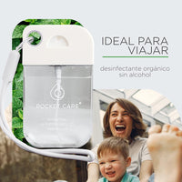 Spray desinfectante Sin Alcohol con45ml aroma HIERBABUENA | Antibacterial Spray de Bolsillo Orgánico | Sanitizante para Manos - Hand Sanitizer | 100% Natural.