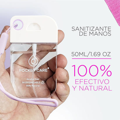Desinfectante Spray - Sin Alcohol | 45ml - CHICLE | Antibacterial Spray de Bolsillo Orgánico | Sanitizante para Manos - Hand Sanitizer | Aroma Chicle - 100% Natural