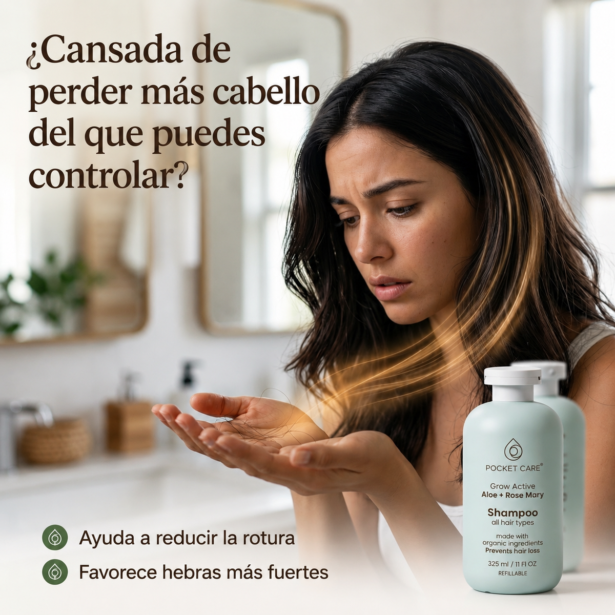 Kit Shampoo de Sábila 325ml + Refill 200ml | Pocket Care