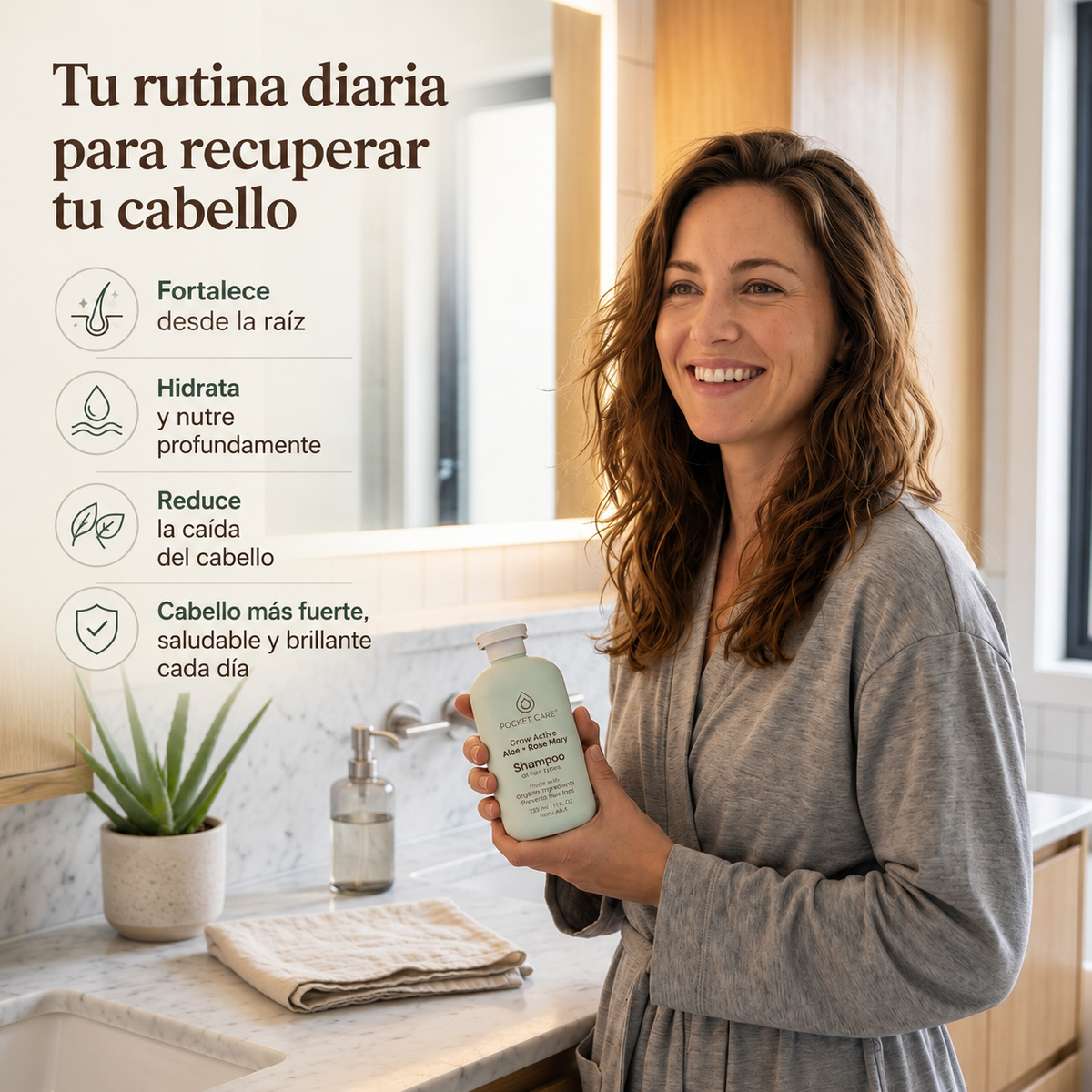 Kit Shampoo de Sábila 325ml + Refill 200ml | Pocket Care