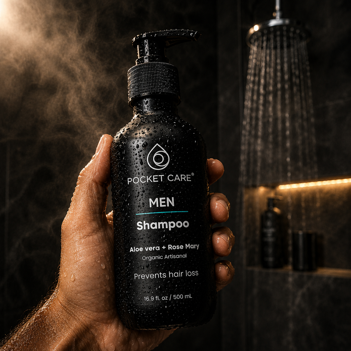 Kit Rutina Men — Shampoo + Bloqueador Solar FPS 50 | Pocket Care