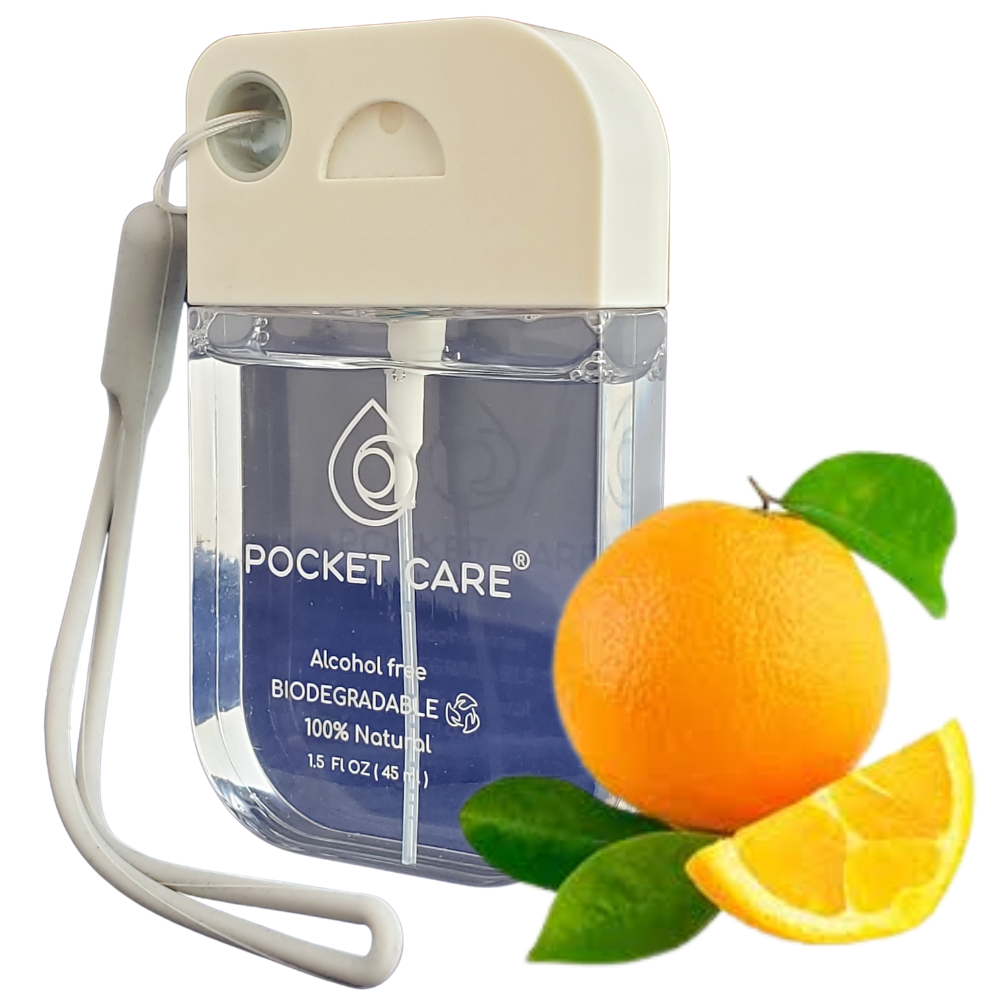 Protege tus manos SIN alcohol, SIN resequedad y SIN químicos agresivos - Spray antibacterial 100% natural que elimina el 99.9% de bacterias, cuida tu piel y cabe en tu bolsillo. (1 spray con 45 ml) 9 aromas disponibles