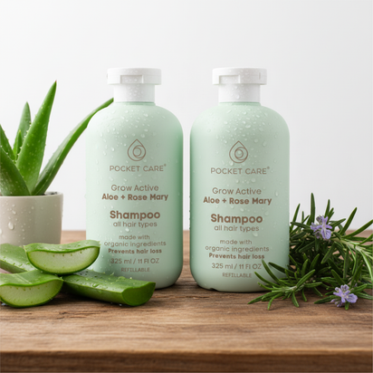 Kit con 2 Shampoos artesanales; Orgánico Revitalizante de Sábila, Verbena, Romero y Espinosilla - Hidratación Profunda y Brillo Saludable 325ml cada uno