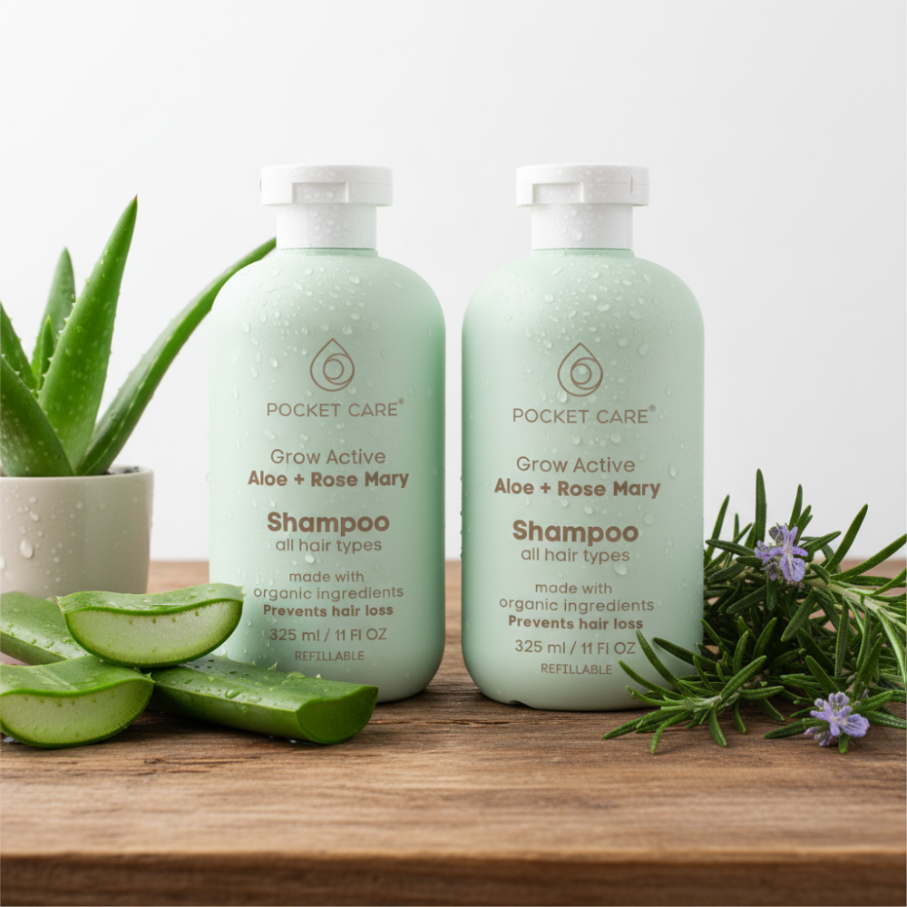 Kit con 2 Shampoos artesanales; Orgánico Revitalizante de Sábila, Verbena, Romero y Espinosilla - Hidratación Profunda y Brillo Saludable 325ml cada uno