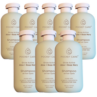 12 botellas Shampoo artesanal Orgánico Revitalizante de Sábila, Verbena, Romero y Espinosilla - Hidratación Profunda y Brillo Saludable 325ml