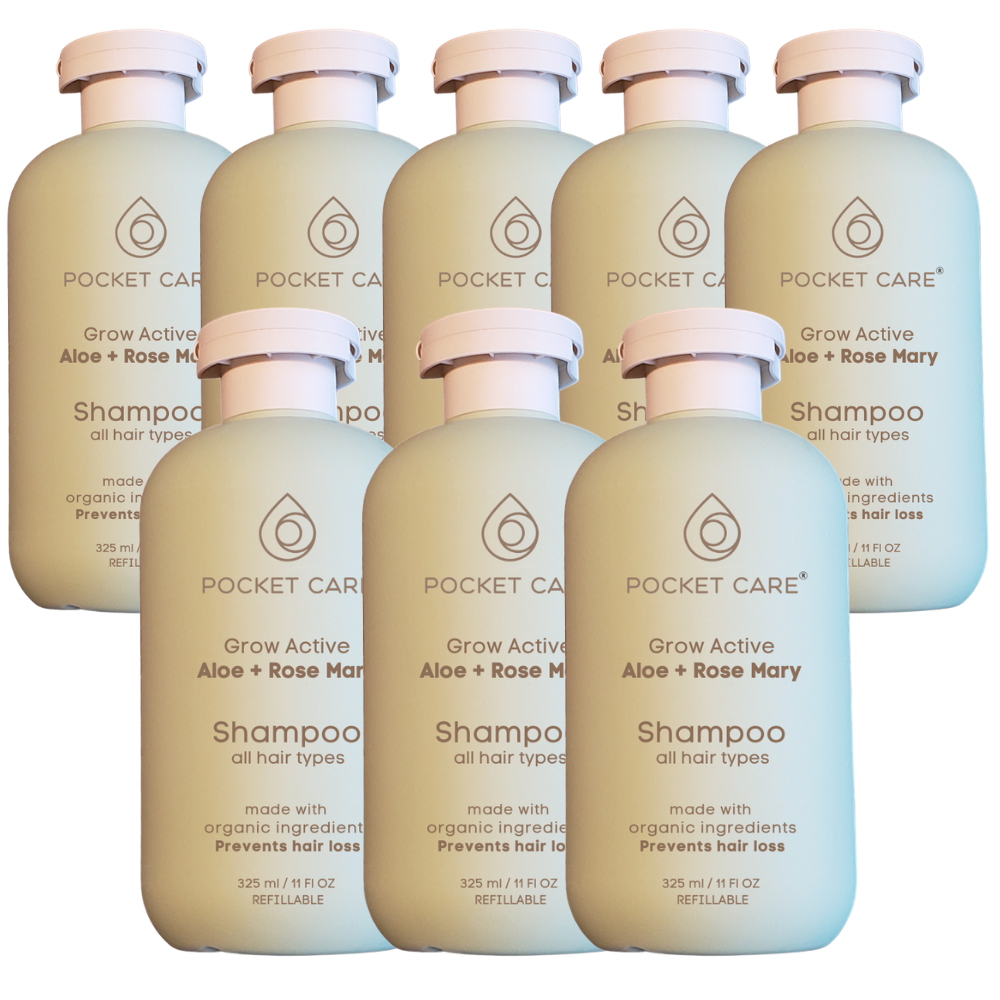 12 botellas Shampoo artesanal Orgánico Revitalizante de Sábila, Verbena, Romero y Espinosilla - Hidratación Profunda y Brillo Saludable 325ml