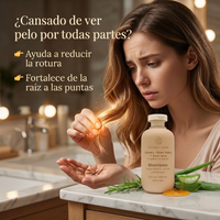 Shampoo Orgánico de Miel, Sábila y Romero – Reparación Profunda e Hidratación Intensa para Cabello Dañado – Anticaída y Crecimiento – Sin Sulfatos, Parabenos ni Siliconas – Shampoo Natural Vegano 325ml