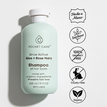 Kit con 2 Shampoos artesanales; Orgánico Revitalizante de Sábila, Verbena, Romero y Espinosilla - Hidratación Profunda y Brillo Saludable 325ml cada uno