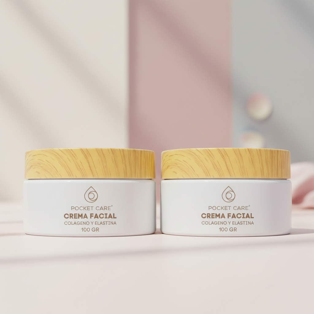 Kit con 2 Cremas Faciales Regeneradoras con Elastina y Colágeno – Anti-Edad, Hidratación Profunda y Reducción de Arrugas – 100% Natural y Orgánica – Piel Firme y Radiante – Sin Parabenos ni Sulfatos | 100 GR