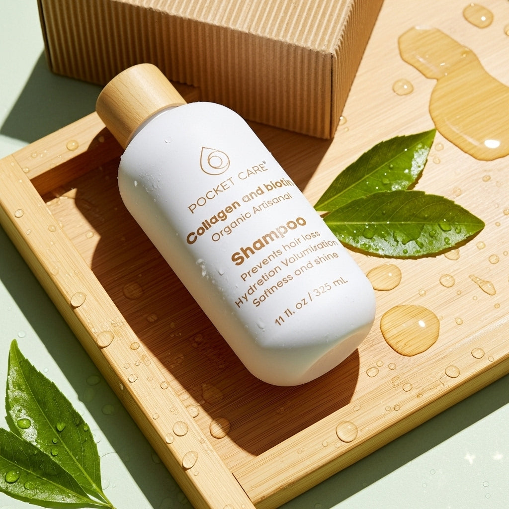 Shampoo Revitalizante de Colágeno y Biotina orgánico sin sulfatos - Cabello Fuerte, Sano y Lleno de Vida 325ml