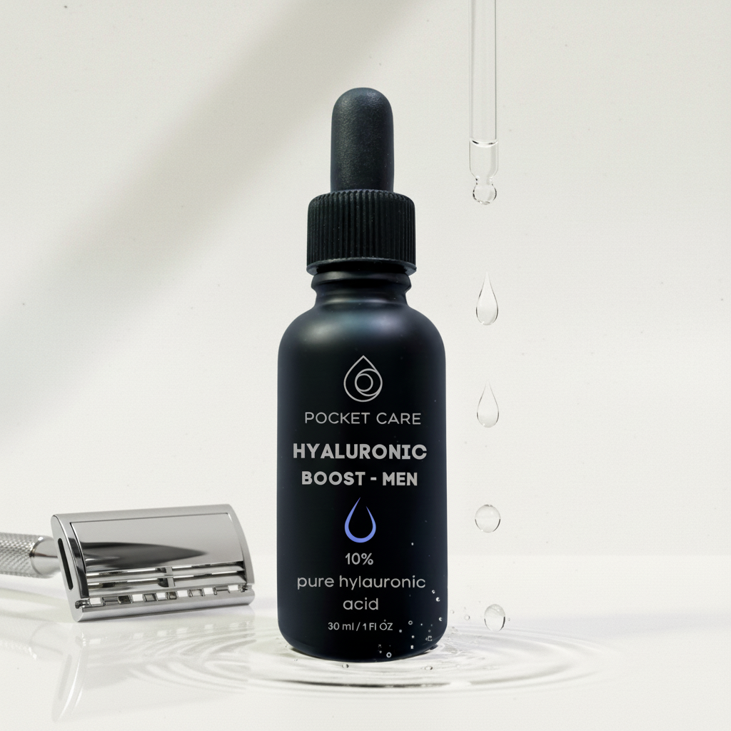 Suero Facial para Hombre - Ácido Hialurónico 10% Puro - Hidratación Profunda y Antiedad - Reduce Arrugas y Líneas de Expresión - Con Colágeno y Vitamina E - Textura Ligera No Grasa - 30 ml