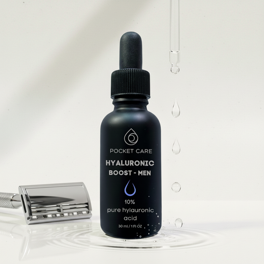 Suero Facial para Hombre - Ácido Hialurónico 10% Puro - Hidratación Profunda y Antiedad - Reduce Arrugas y Líneas de Expresión - Con Colágeno y Vitamina E - Textura Ligera No Grasa - 30 ml