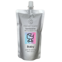 Pocket Care | Desinfectante Spray - Sin Alcohol | REFILL 200ml - BABY | Antibacterial Spray de Bolsillo Orgánico | Sanitizante para Manos - Hand Sanitizer | 100% Natural