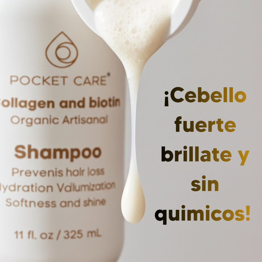 Shampoo Revitalizante de Colágeno y Biotina orgánico sin sulfatos - Cabello Fuerte, Sano y Lleno de Vida 325ml